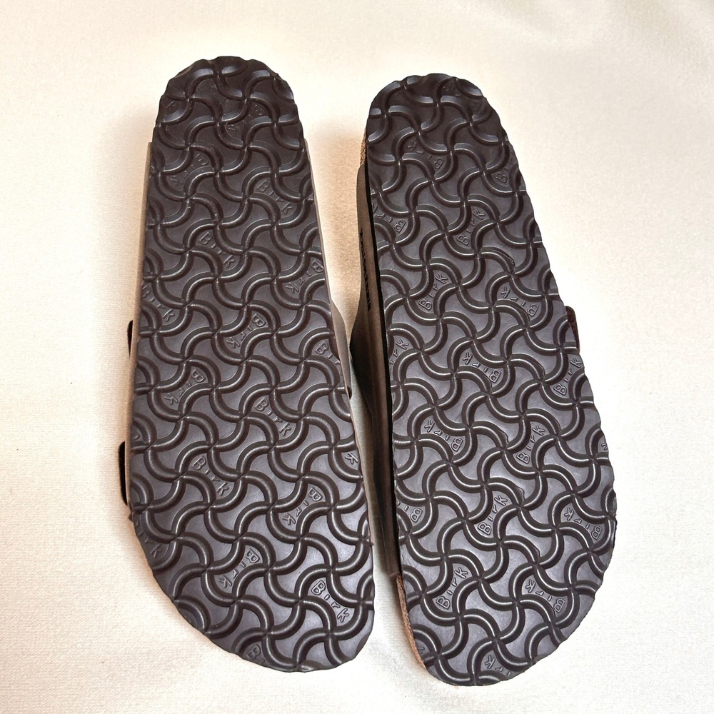 Birkenstock Arizona Sandals 42 Narrow Mocha Brown Two Strap New Without Box - Picture 6 of 8